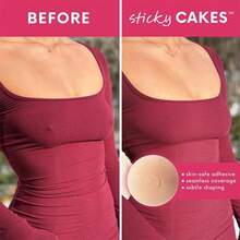 CAKESBody Sticky CAKES Circles Silicone Medical-Grade Adhesive Adhesive-Free Nip Nook Reusable For 10 Wears Seamless Coverage Womenswear Bra - 均碼 - 查看 7