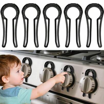 10pcs Gas Stove Knob Protectors, Universal Stove Knob Covers, Child Safety Locks For Gas Stove/Oven Knobs, Prevent Children/Pets From Touching, Suitable For Oven/Stove/Gas Cooktop