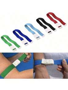 Cinta Confortável de ABS para Uso Externo, Faixa Elástica com Fecho de Fivela, Uma Pessoa Pode Usar Facilmente Sozinha, Com Uma Faixa de Compressão de Emergência Portátil, Prática para Uso Doméstico e Viagem, Adequada para Esportes ao Ar Livre - Multicolorido - Visão 2