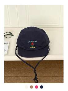 复古字母棒球帽，学生百搭短檐可调节帽，撞色平檐帽，小众撞色平檐可调节帽，柔软帽冠大Logo刺绣字母街头时尚棒球帽，非常显脸小 - 彩色 - 查看 14