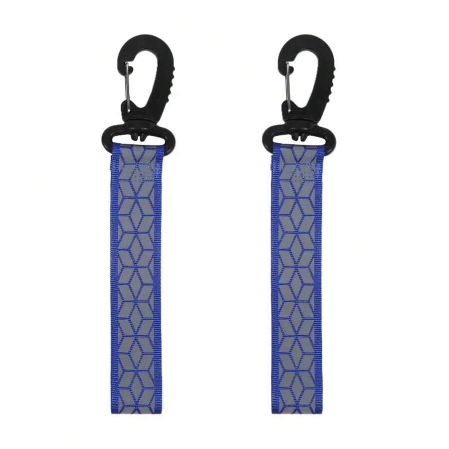 Reflective Strap Pendant Keychain For Outdoor Camping, Night Running, Cycling Backpack, Lightweight Glow Keychains, 2 Pcs. GSBJ - A - View 1
