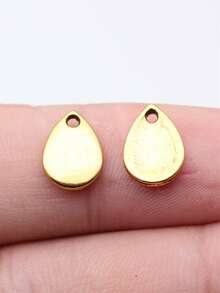 40pcs 11x8mm Drops Waterdrops Charms Pendant For DIY Jewelry Making Necklace Keychain Phone Chain Bracelet Making Accessories Handmade Craft Making Findings - Water Droplet, Flat Water Droplet - View 2
