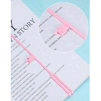 1/10个装硅胶手指书签，8英寸彩色弹性橡胶书签，独特阅读礼物，返校办公用品