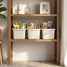 Rolling Storage Container With Wheels – Large Multipurpose Storage Bin For Under Sink, Pantry & Cabinet Organisation, Basket For Bathroom, Cosmetics, Garage, Closet & Laundry Room - White - View 5