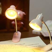 Creative LED Mini Clip Desk Lamp, Desktop Decoration Mini Desk Lamp, Surprise Gifts For Friends, Unique Creative Book Lamp, Dormitory Night Light Mini Book Clip Lamp, Warm Light Eye Protection Small Desk Lamp, Dormitory Bedroom Reading Light Eye Protection Warm Light Lamp, Portable Book Clip Lamp - Clip-on Table Lamp - View 3