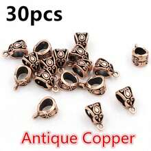30pcs 13x8x8mm Tube Bead Bails Pendants Connector DIY Jewelry Making Accessories For Necklace Bracelets - Tube Bails - View 8