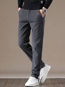 Men's Casual Pocketed Versatile Daily Wear Pants - Grey - View 4