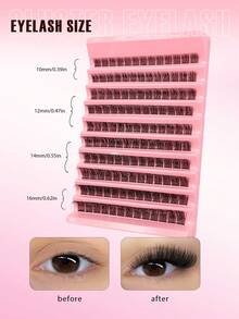 Bộ 130 sợi mi giả Asiteo D-Curl mềm mại, mi giả dạng chùm mỏng nhẹ, kích thước 10-16mm, mi nối tự nhiên hỗn hợp, mi uốn cong riêng lẻ, mi mọc dài như hoạt hình, phù hợp cho người mới bắt đầu sử dụng tại nhà. - D - Xem 6