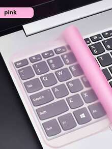 1pc Ultra-Thin Silicone Keyboard Cover, Fit For 12-14 Inch Laptops, Waterproof Dustproof Keyboard Protector, Available In Purple, Yellow, Pink And Blue Colors - View 11