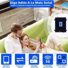 Amplificador de señal de teléfono móvil para el hogar con 900/1800/2100 MHz mejorado, amplificador de tres frecuencias para GSM DCS 2G/3G/4G y banda 1/3/8 - 1PC - Ver 5