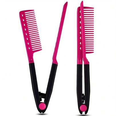 V-Clip Straight Hair Comb, Clip-On Comb, Finishing And Trimming Hairstyles, Styling Comb, Plastic Unknotted Styling Comb