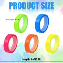 VANRA 5m/Roll Fluorescent Highlighter Transparent Removable Bookmark, Student & Office Supplies - Multicolor - View 7