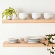 Porcelain Dinnerware Set, Microwave And Dishwasher , Service For 6, 18-Piece, Plates, Bowls, White - White - View 3