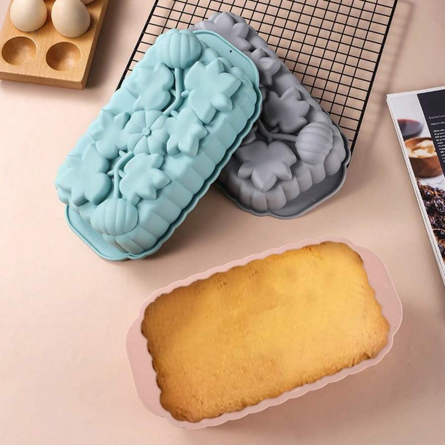 Khay nướng hình chữ nhật, khuôn nướng bánh bằng silicon, chịu nhiệt, dễ vệ sinh, dụng cụ nhà bếp. - Xem 1