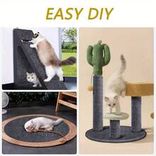1pc/2pc Cat Scratch Post With Adhesive Fabric - Durable Self-Adhesive Rug For Furniture Protection, Removable Wall And Sofa Protector, Indoor Cat Scratch Board, Cat Scratch Solution | Modern Cat Furniture | Durable Scratch Post - 39.3 X 11.8 - View 7