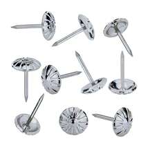 Upholstery Tacks For Decorative, Furniture Tacks Nails For Upholstery Decorative, 7/16 Inch Upholstery Nails For Furniture DIY Decorative, Daisy Upholstery Tacks Silver,100PCS - Silver - 查看 5