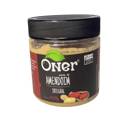  Pasta De Amendoim Integral Oner 450g - 100% Natural Zero Açúcar