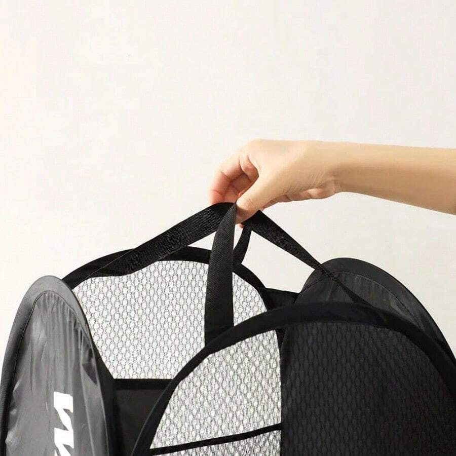 Cesto de ropa portátil de malla con apertura amplia, transpirable y plegable, cesta de lavandería ahorradora de espacio para dormitorio, viaje y baño - Multicolor - Ver 1