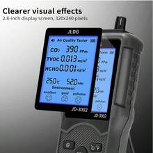 Six In One Formaldehyde Tester Air Quality Tester Air Detection Carbon Dioxide Detection Portable Temperature Detection,  Humidity Detection Harmful Volatile Substance Tester, Pollution Assessment Tester - Black - View 8