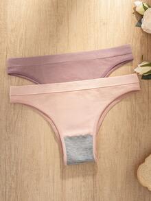 Paquete de 5 bragas triangulares sin costuras de cintura baja y elevadora para mujer - Multicolor - Ver 7