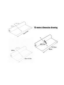 1卷/波浪纹理大理石自粘墙纸 - 惊艳的自粘、可移除、可重复使用的PVC接触纸，轻松改造厨房、卧室、客厅台面、家具和墙面，干净无痕，不伤墙面。 - 桌上型貼紙 - 查看 3
