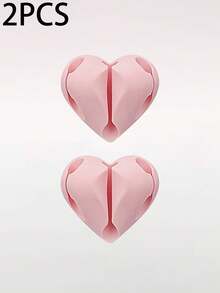 2/4个装心形理线器，手机充电线收纳器，自粘式线缆管理工具，适用于桌面、床头、墙面、汽车和办公室。 - 彩色 - 查看 6