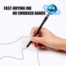 Magnetic Levitating Ballpoint Pen, Amazing Appearance, Fun Design, 360° Magnetic Rotation, Comfortable Writing, Creative Stationery - Pink Planet - View 3