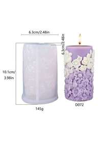 春季花朵柱形蜡烛硅胶模具 DIY 手工蜡烛模具 - 圓柱 - 查看 4