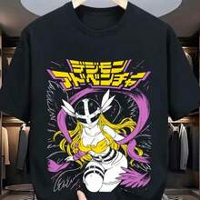 Anime Cat Unisex T-Shirt Laios Touden Dungeon Meshi T-Shirt Delicious Anime Lovers Shirt Graphic Anime Tee Manga Shirt - màu đen - Xem 1