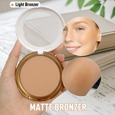 FV 1盒哑光修容粉，持久显色，中性暖色调，打造自然哑光妆容，修容+古铜粉，品牌美妆，面部彩妆，女士女孩适用，适合秋冬季节，Y2K时尚潮流，生日、情人节礼物，派对必备，最佳颜色