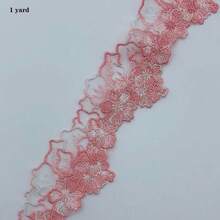 Dây ren lưới thêu hoa rộng 5,5cm, thích hợp cho may vá, quần áo, đồ dệt gia dụng, búp bê, đồ thủ công DIY. - nhiều màu - Xem 4