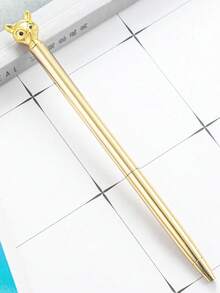 1 chiếc bút bi kim loại thiết kế đầu cáo dễ thương có thể tùy chỉnh, quà tặng văn phòng phẩm sáng tạo mang phong cách nữ tính, viết trơn tru, phù hợp cho học sinh, viết nhật ký và sử dụng văn phòng. - Nhiều màu - Xem 10