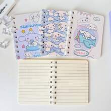 Bộ 4 cuốn sổ tay lò xo A7, sổ ghi nhớ hình hoạt hình, sổ tay cầm tay cho học sinh tiểu học, nhật ký, quà tặng học sinh, quà sinh nhật. - Hình chữ nhật - Xem 3