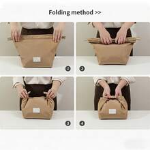 2pcs/1pc Large Capacity Insulated Lunch Bag, Wide Opening Thermal Lunch Box Bag, Japanese Style Lunch Tote, Thick Insulated Lunch Bag, Large Capacity Lunch Bag, Handbag Lunch Bag - Multicolor - View 11