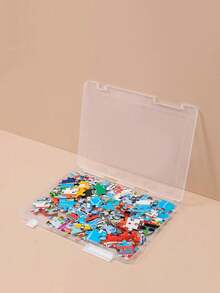 1/2/4pcs Plastic Transparent Puzzle Storage Box - Multifunctional Toy Storage Box For Blocks, Puzzles And Crafts, With Convenient Lid, Large Capacity, Waterproof, Double Buckle Closure, Stackable Storage, Suitable For Files, Magazines, Notebooks, Invoices, Test Papers Etc. - Space Saving, Suitable For Home And Office Use, Office Organization, Fashionable And Durable Plastic Material, Document Storage Box - Clear - View 11
