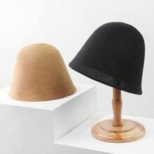 1顶夏季草编透气遮阳帽，多功能防晒，简约气质旅行帽，男女情侣均适用 - 彩色 - 查看 10