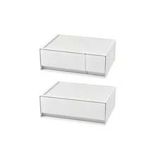 可堆叠白色桌面收纳抽屉盒，适用于办公室、学校、家庭办公用品整理，也是送给女性和女孩的绝佳礼物。 - 彩色 - 查看 12