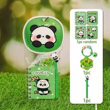 3件套文具套装，可爱熊猫设计，3件套，小巧礼品文具套装，学生绘画套装，螺旋笔记本套装，创意熊猫礼物，包含螺旋笔记本、圆珠笔、贴纸、记事本套装，创意礼物 - A - 查看 9