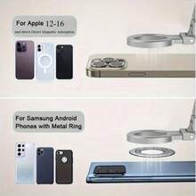 Foldable Magnetic Phone Ring Light Stand, Clip-On Phone Holder Suitable For Live Streaming, Adjustable Phone Holder For Video Calls, Makeup, Vlogging, Compatible With IPhone And Android Phones - Multiple Styles - View 7