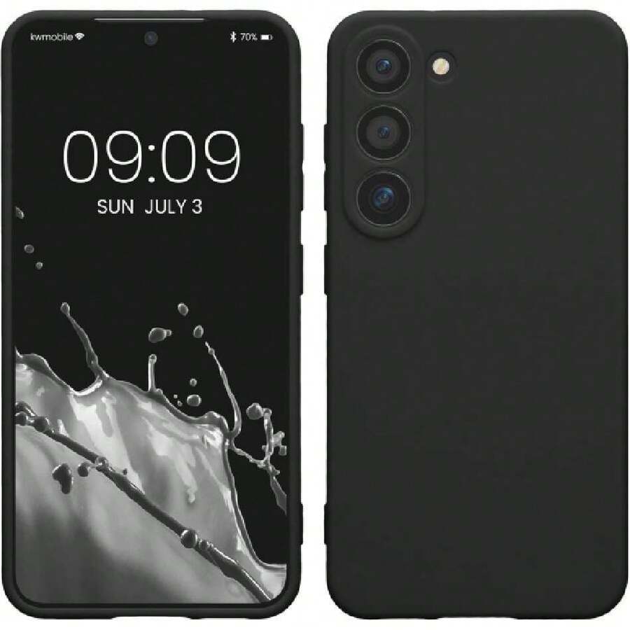 Case Compatible With Samsung Galaxy S23 - With Raised Edges - Suitable For Wireless Charging - Matte Black, 43341391 - White - View 1