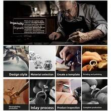 1对经典时尚925纯银1克拉GRA莫桑石六爪耳钉，女士优雅日常佩戴/礼品 - 銀色 - 查看 7