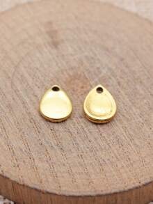 40pcs 11x8mm Drops Waterdrops Charms Pendant For DIY Jewelry Making Necklace Keychain Phone Chain Bracelet Making Accessories Handmade Craft Making Findings - Water Droplet, Flat Water Droplet - View 3