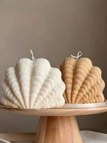 Moule en silicone pour coquillages 3D, thème océanique naturel pour bougies en cire de soja, plâtre, artisanat en résine, décoration d'intérieur élégante, cadeau - Un-blanc - Voir 1