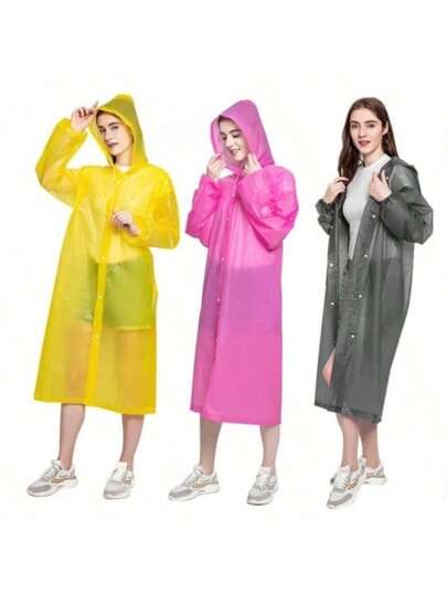 Impermeable reutilizable unisex - Poncho de moda, adecuado para acampada y actividades al aire libre - Ropa de lluvia para ciclismo - El material EVA reforzado proporciona una protección máxima, adecuado para ciclismo y motociclismo