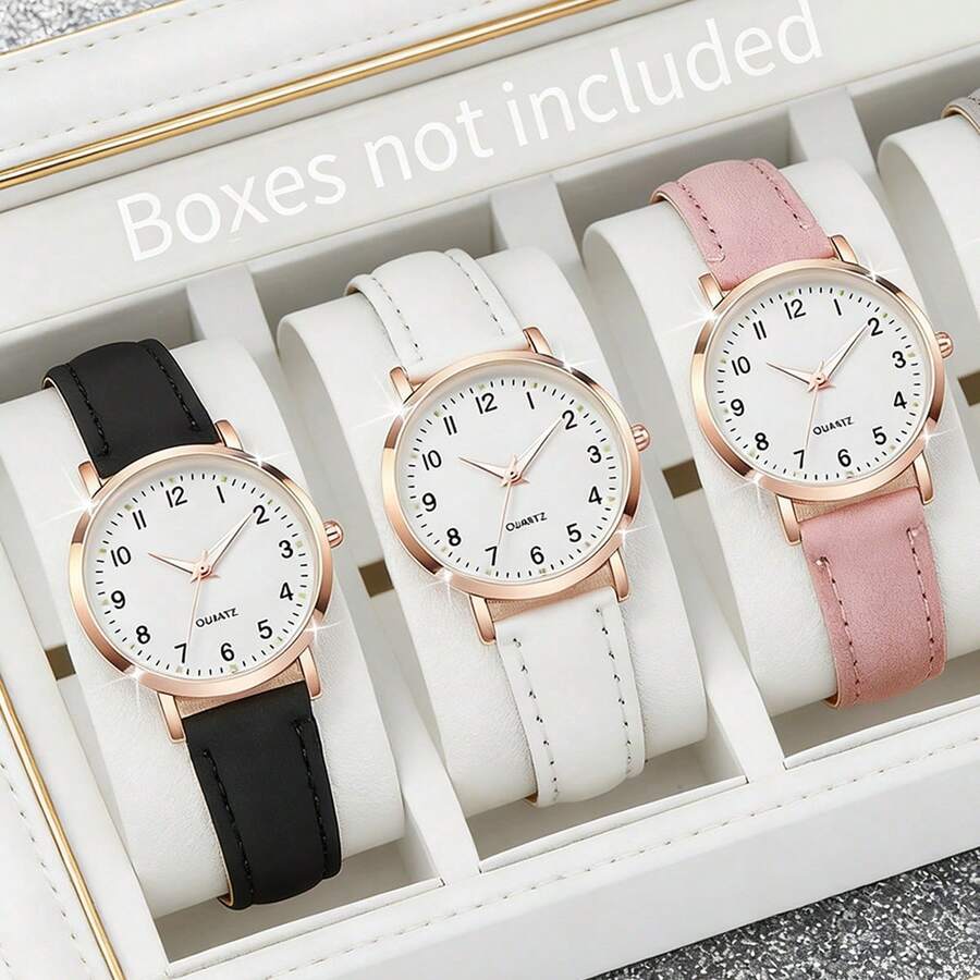 The 1pc Watch Is A Fashionable And Comfortable PU Belt For Women, A Quartz Watch For Men And Women, And A Casual Student Watch Suitable For Parties, Festivals, Parties, Weddings, And Daily Wear. It Is The Best Gift For Women During The Back To School Season, Graduation Season, And Thanksgiving.