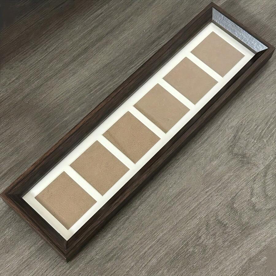 Storytelling Wooden Photo Frame - Elegant Walnut Collage Frame For Pets, Weddings & Family Memories - Perfect Gift Idea - 棕色 - 查看 1