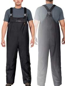 RODEEL Men's Rainsuit, Raincoat And Pants Set, Ultimate Outdoor Protection - Black - View 5