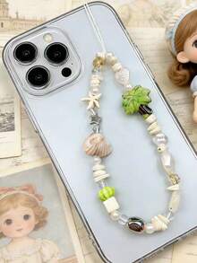 Comfort Fit Ocean Element 1 Piece Summer Ye Ye Shell Fresh Mobile Phone Pendant DIY Bead Chain CCD Chain Pendant Camera Strap Wrist Strap Anti-Drop Anti-Loss Spring Gift - Multicolor - View 1