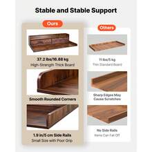 Washer Dryer Countertop With Shelf, 54 X 27.5 In Wooden Washer And Dryer Topper With 2 Drawers & 2 Hooks, Laundry Machine Topper For Laundry Closet Pantry Counter Organization And Storage, Brown - Nâu (Có kệ) - Xem 6