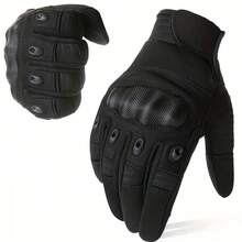 Men'S Tactical Winter Gloves - Touchscreen Compatible, Full-Finger Warm Design, Adjustable Closure, Outdoor Activities And Cycling - Cold Weather Equipment - Army Green - View 4